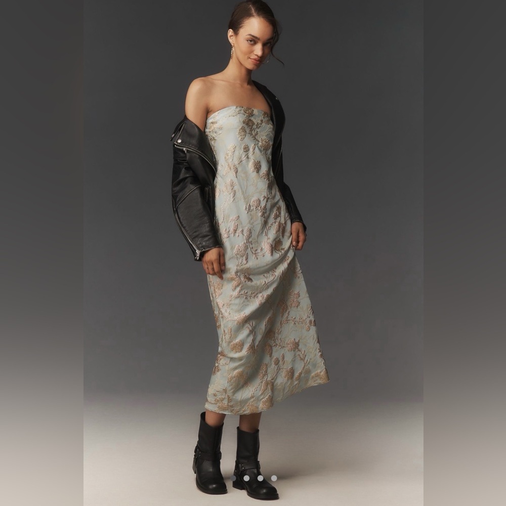 Anthropologie strapless maxi dress NWT XL